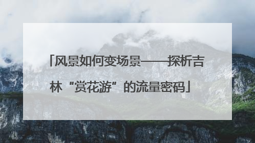 风景如何变场景——探析吉林“赏花游”的流量密码