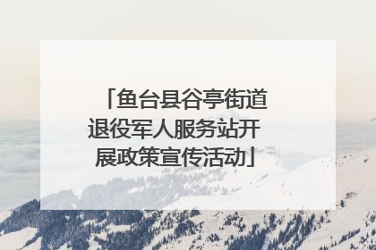 鱼台县谷亭街道退役军人服务站开展政策宣传活动
