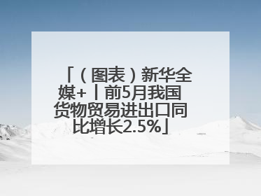 （图表）新华全媒+丨前5月我国货物贸易进出口同比增长2.5%