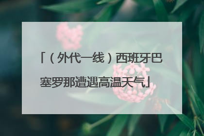 （外代一线）西班牙巴塞罗那遭遇高温天气