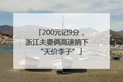 200元记9分，浙江夫妻俩高速摘下“天价李子”