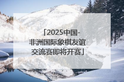 2025中国-非洲国际象棋友谊交流赛即将开赛