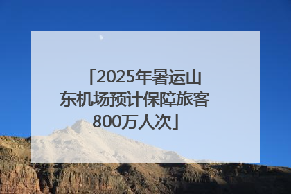 2025年暑运山东机场预计保障旅客800万人次