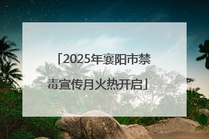 2025年襄阳市禁毒宣传月火热开启