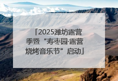 2025潍坊露营季暨“寿枣园·露营烧烤音乐节”启动