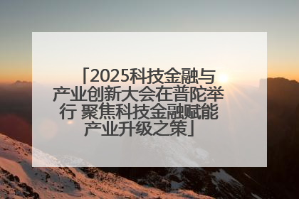 2025科技金融与产业创新大会在普陀举行 聚焦科技金融赋能产业升级之策