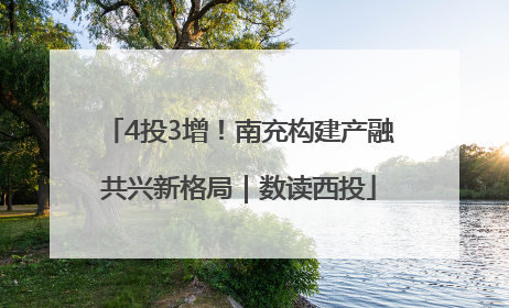 4投3增！南充构建产融共兴新格局｜数读西投