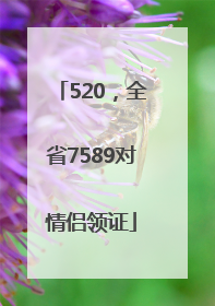 520，全省7589对情侣领证