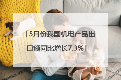 5月份我国机电产品出口额同比增长7.3%
