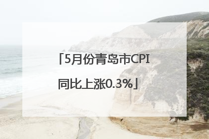 5月份青岛市CPI同比上涨0.3%
