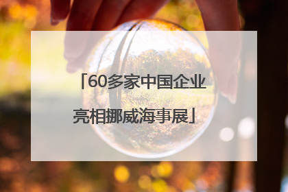 60多家中国企业亮相挪威海事展