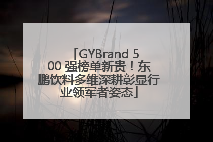 GYBrand 500 强榜单新贵！东鹏饮料多维深耕彰显行业领军者姿态